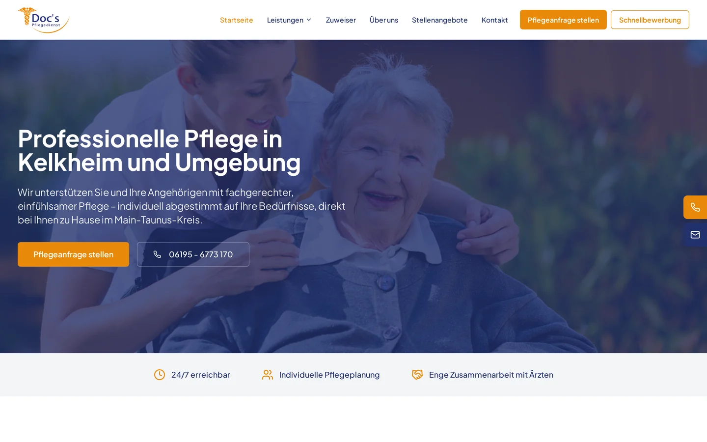Doc's Pflegedienst – Webdesign für Pflegedienst