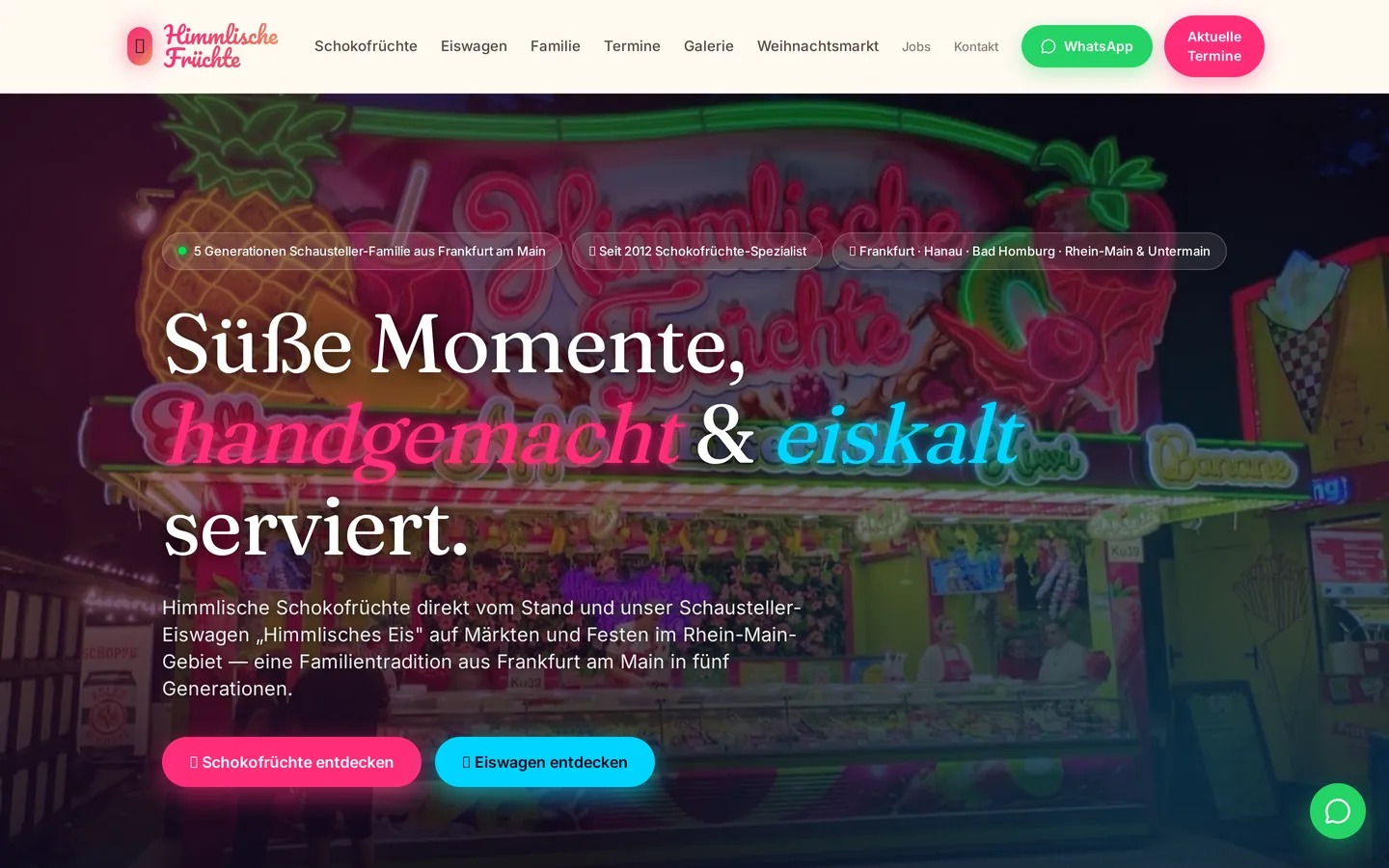 Eiserloh Himmlische Früchte – Schokofrüchte und Eiswagen aus Hanau